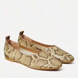NWOB Everlane The Day Glove Snake Skin Flat.